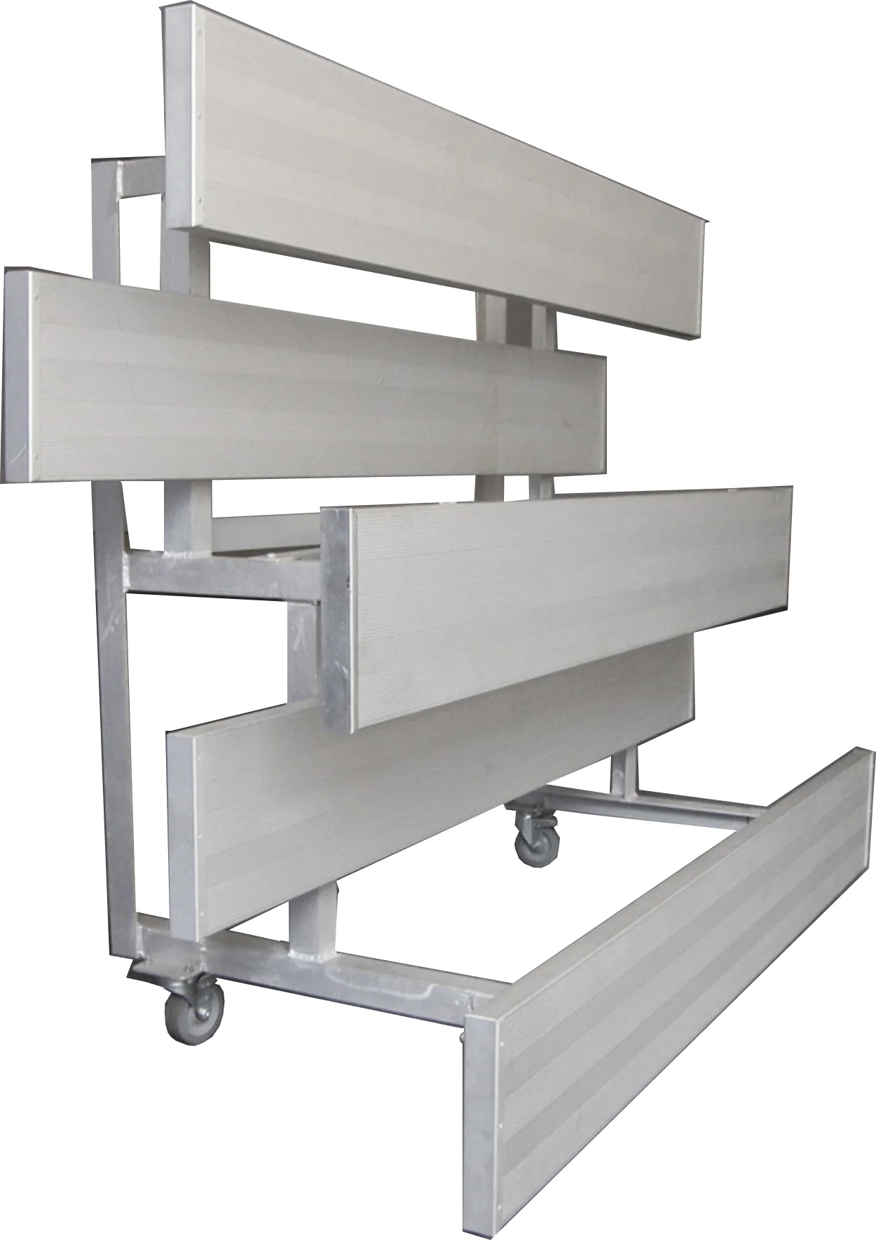 Low Profile Wheeled Rocking Portable Bleachers — Car Tools Kit