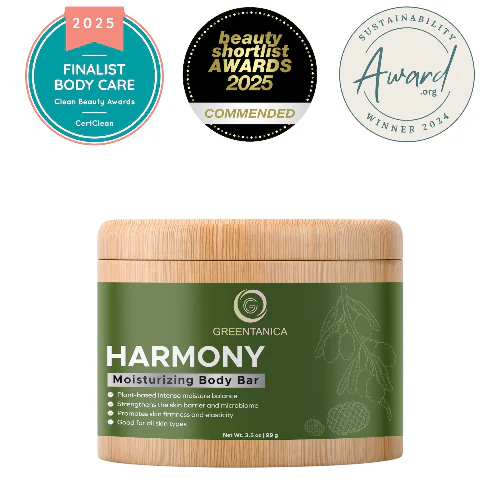 Greentanica Harmony Barre corporelle raffermissante hydratante solide non parfumée — Lotion pour le corps