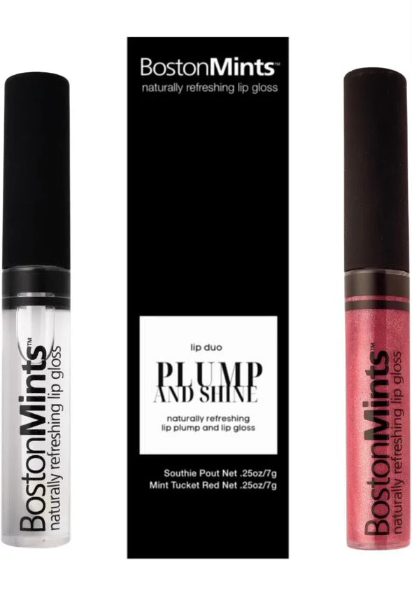 Ensemble de brillants à lèvres BostonMints Mint Tucket Red et Southie Pout — Brillant à lèvres