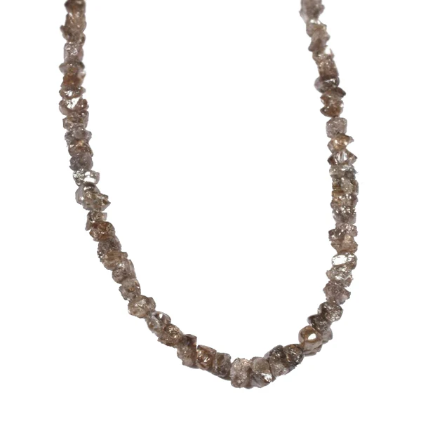 16 Inch Brown Drilled Uncut Diamond Beads Strand - 2.00 to 3.00 MM