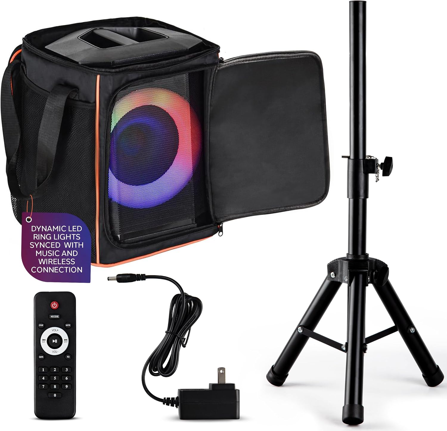 Haut-parleur Bluetooth Pyle Portable 8" Caisson 120W — Haut-parleur Bluetooth portable