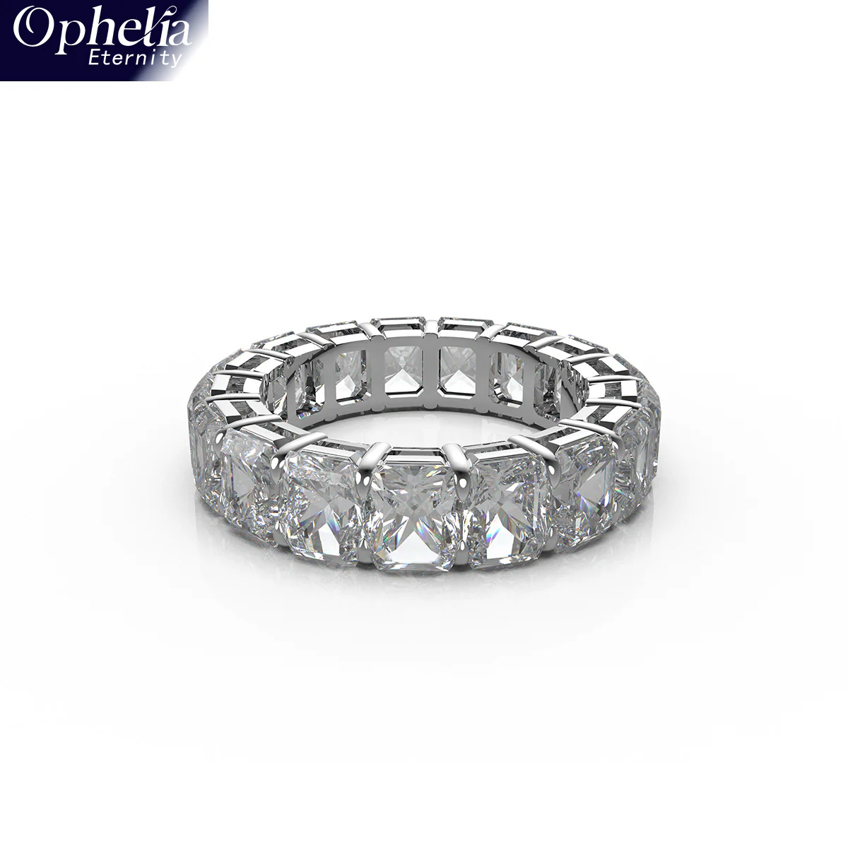 Bague de fiançailles vintage avec diamants cultivés en laboratoire Ophelia Eternity 3,6 carats — Bijoux de mariage