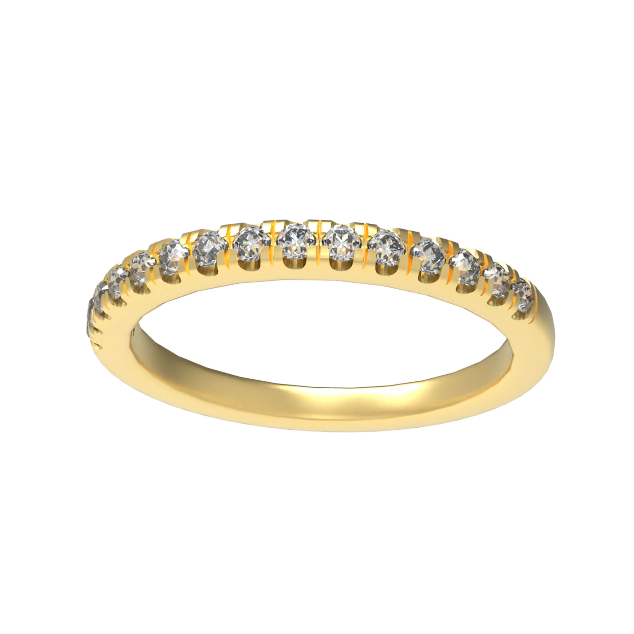 Bague Ophelia Eternity Diamant Créé en Laboratoire, Or 9K/14K/18K — Anneaux empilables