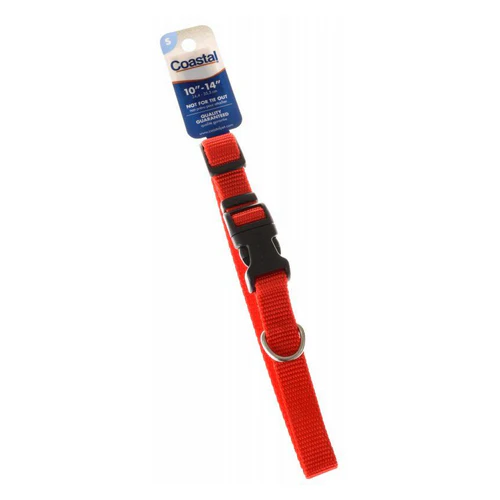 Collier réglable en nylon pour chien Tuff Collar Rouge 10"-14" de long 5/8" de large — Collier pour chien