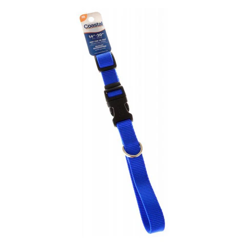 Nylon Adjustable Collar - Blue 14"-20" Long x 5/8" Wide by Tuff Collar — Dog Collar