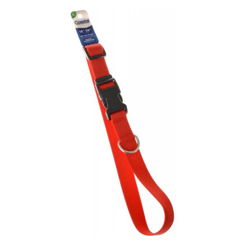 Nylon Adjustable Collar - Red 18"-26" Long x 1" Wide by Tuff Collar — Dog Collar