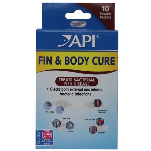 API Fin & Body Cure 10 sachets de poudre pour aquarium — Accessoires pour aquariums