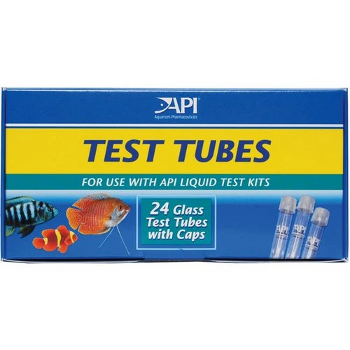 Jeu de 24 tubes à essai de remplacement API avec bouchons pour aquariums — Accessoires pour aquariums