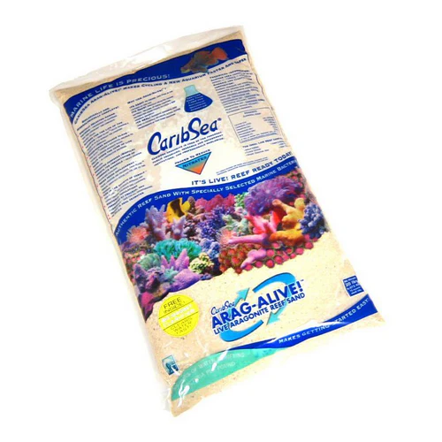 Caribsea, Arag-Alive Live Aragonite Reef Sand - Fiji Pink, 20 Lbs (Case Of 2)
