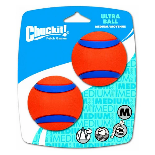 Chuckit ! Ultra Balls Medium 2 pièces 2,25 pouces de diamètre — Jouets pour chiens