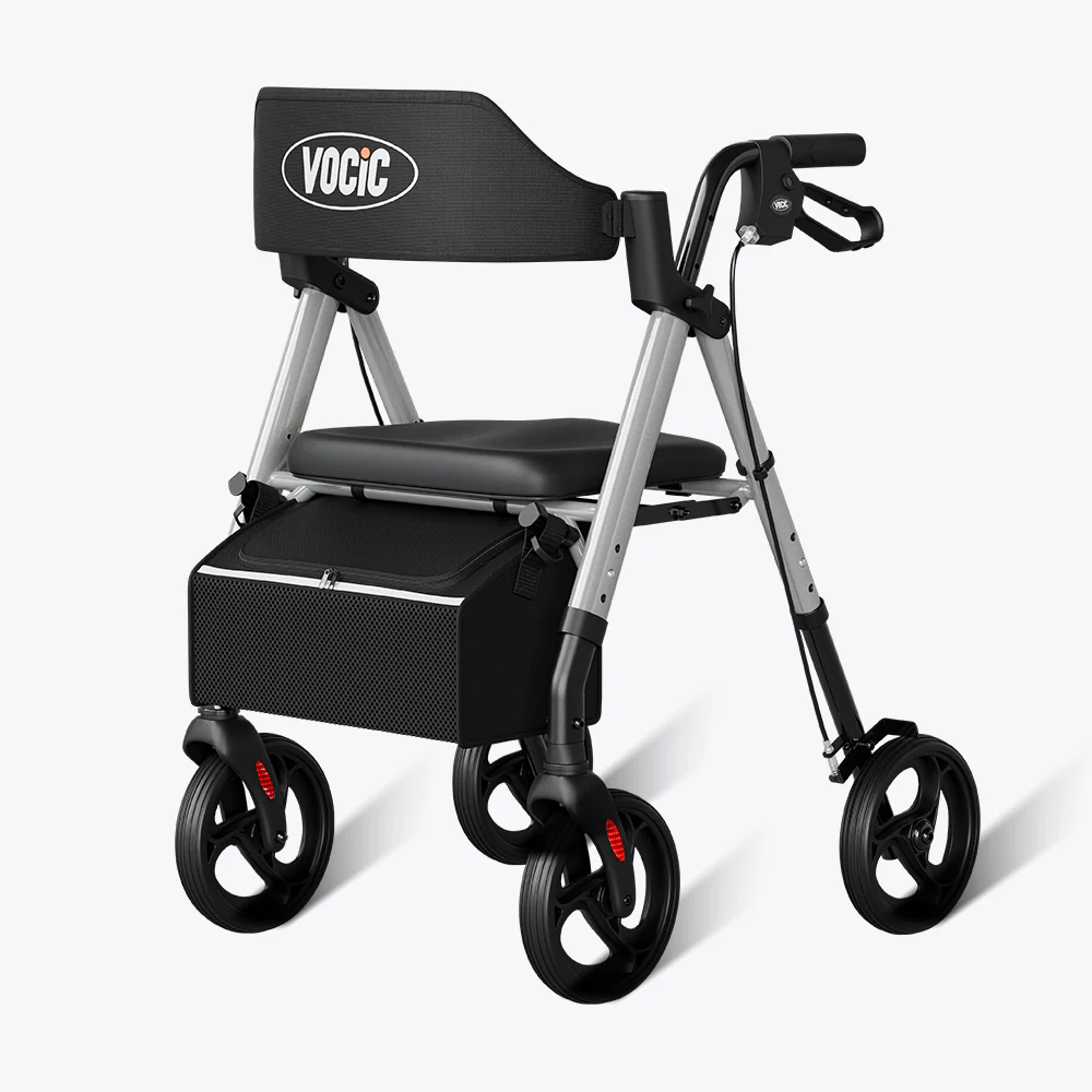 Vocic Z21 Lightweight Rollator Walker - Silver