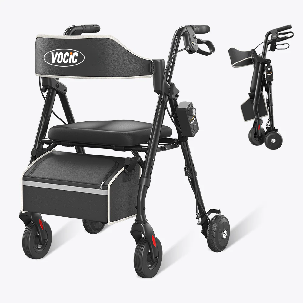 Vocic Z63 Rollator with Adjustable Resistance - Speed Control Walker