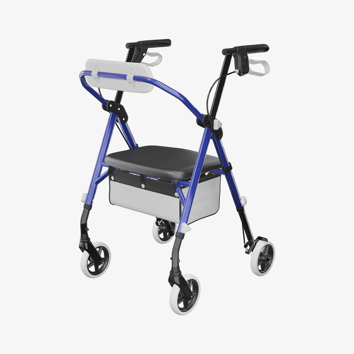 Vocic Z12 Lightweight Foldable Rollator Walker - Blue / Standard — Mobility Aids