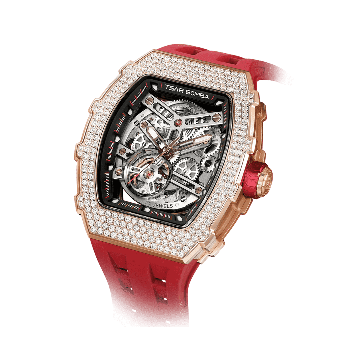 Tsar Bomba Men's Automatic Watch TB8208D Red High-Tech Ceramic Bezel