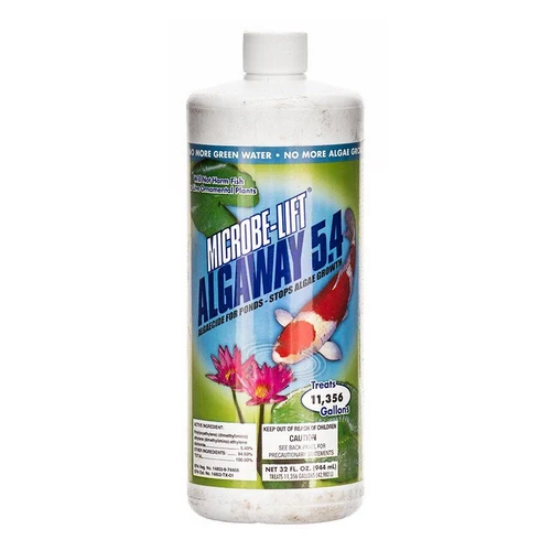 Microbe-Lift, Algaway 5.4 for Ponds, 32 oz (Treats 11,356 Gallons) — Aquarium Accessories