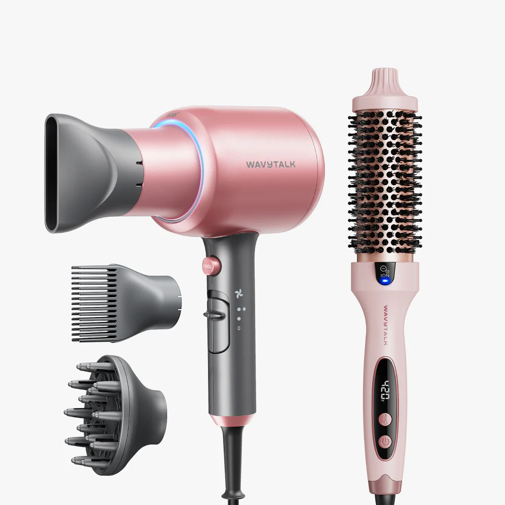 Sèche-cheveux Wavytalk Boosted Blowout Duo - Or Rose / Rose — Sèche-cheveux