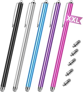 Stylus Pens 5-Pack, Fiber Mesh Tips, High Sensitivity — Tablet Accessories