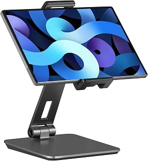 Adjustable Tablet Stand, 360° Swivel, 7–13" Dark Gray — Tablet Accessories