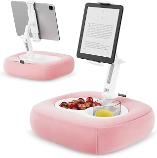Tablet Pillow Stand, 360° Adjustable Holder 4.7-13", Pink