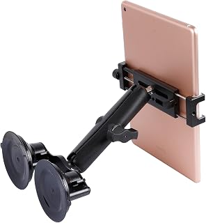Aluminum Tablet Holder with Dual Suction Cup Base
