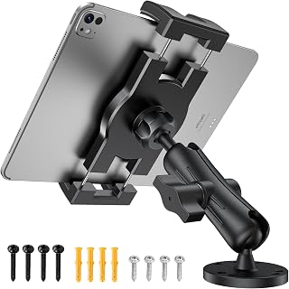 Industrial Tablet Mount, Heavy-Duty Drill Base, 4.7"-12.9 — Tablet Accessories