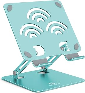 Adjustable Aluminum Tablet Stand, Foldable, Up to 12