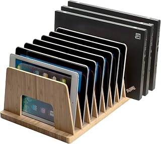 Organisateur MobileVision en bambou – 10 compartiments — Accessoires pour tablettes