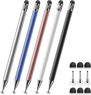 Bopomofo Stylus 5-Pack, 2-in-1 Universal Touchscreen Pen