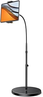 Lamicall Tablet Floor Stand – Adjustable Gooseneck, 10.6lb Base
