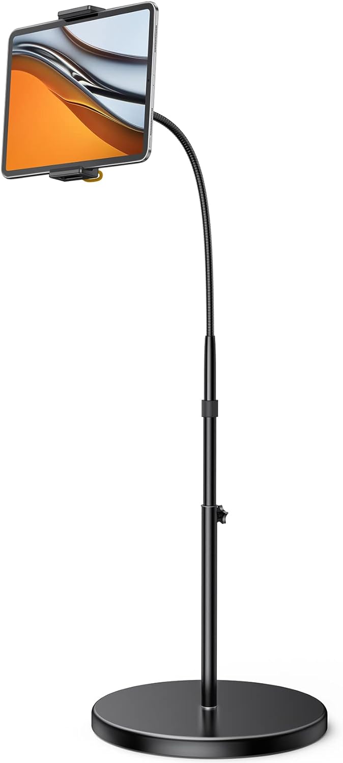 Support de Tablette sur Pied Lamicall – Col de Cygne Ajustable, Base de 10,6 lb — Accessoires pour tablettes