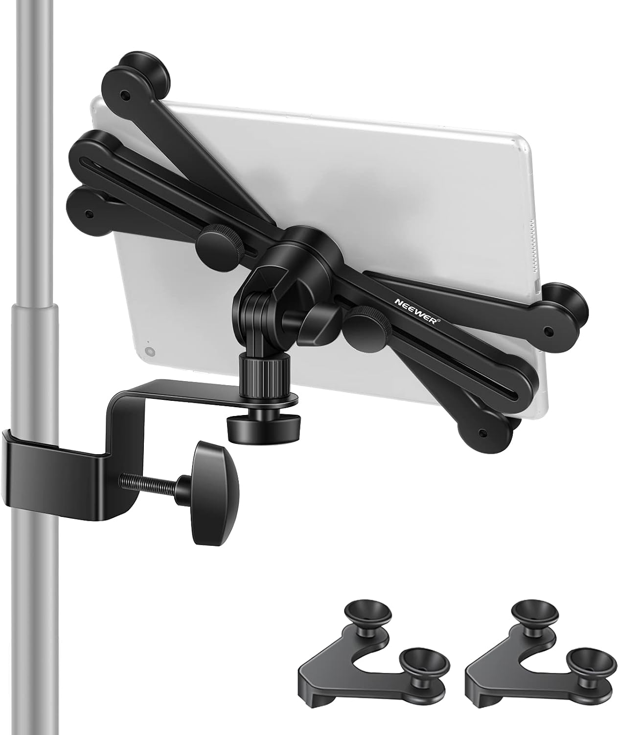 Neewer Support Tablette 7-14" Pivot 360° Pinces — Accessoires pour tablettes