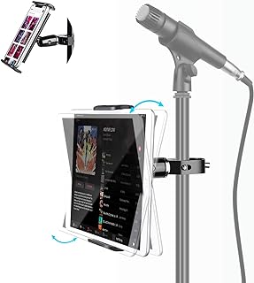 Elitehood Aluminum iPad Holder for Mic Stand, 360° Swivel