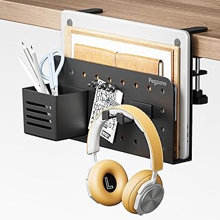 PEGZONE Desk Side Storage Organizer – Clamp Laptop Holder — Laptop Accessories