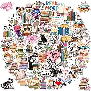 100pcs Cute Book Stickers Waterproof Vinyl Decals