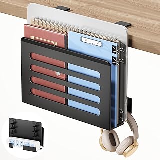 Support pour portable sous bureau avec crochet casque et plateau à câbles — Accessoires pour ordinateurs portables