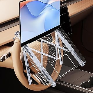 Foldable Car Laptop Holder – Steering Wheel Mount