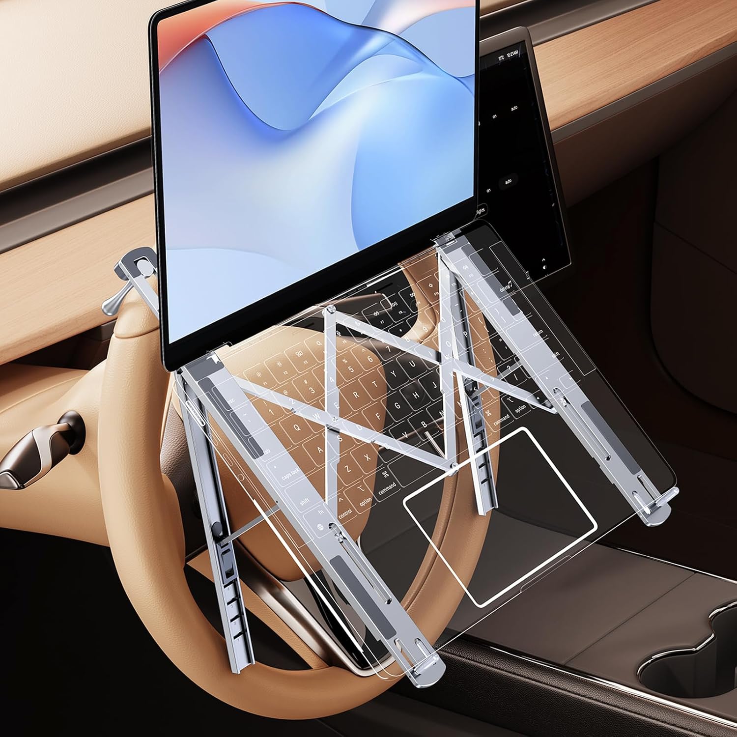 Support Pliable pour Laptop en Voiture – Montage Volant — Accessoires pour ordinateurs portables