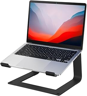 Laptop Stand for Desk Metal Riser 10-16 Inches Black