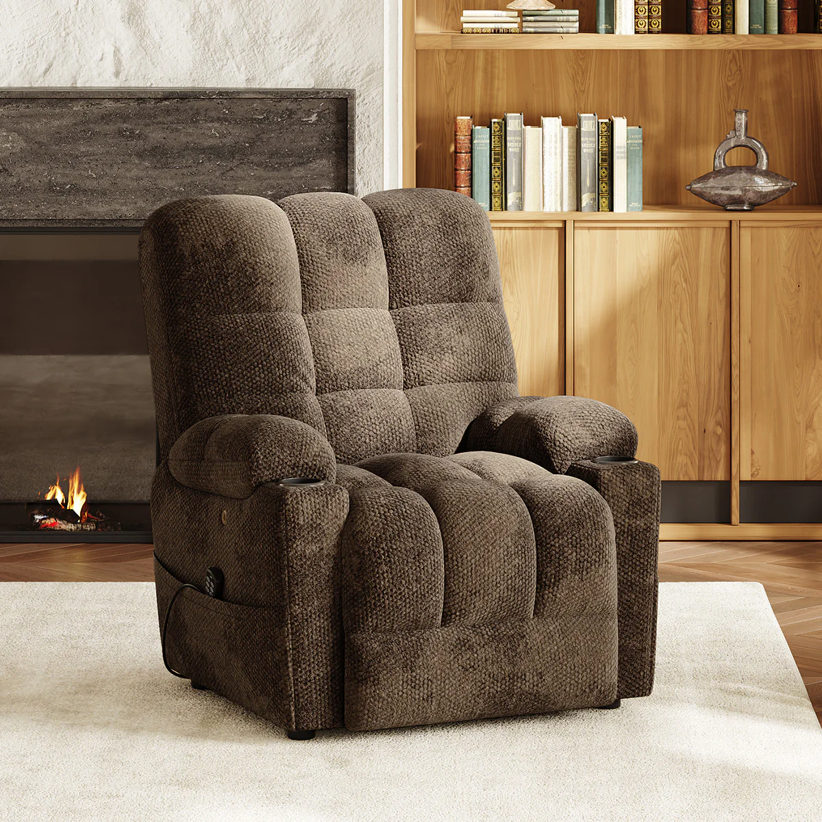 Colamy Serene Power Lift Recliner Massage Chair - Coffee — Kitchen Gadgets