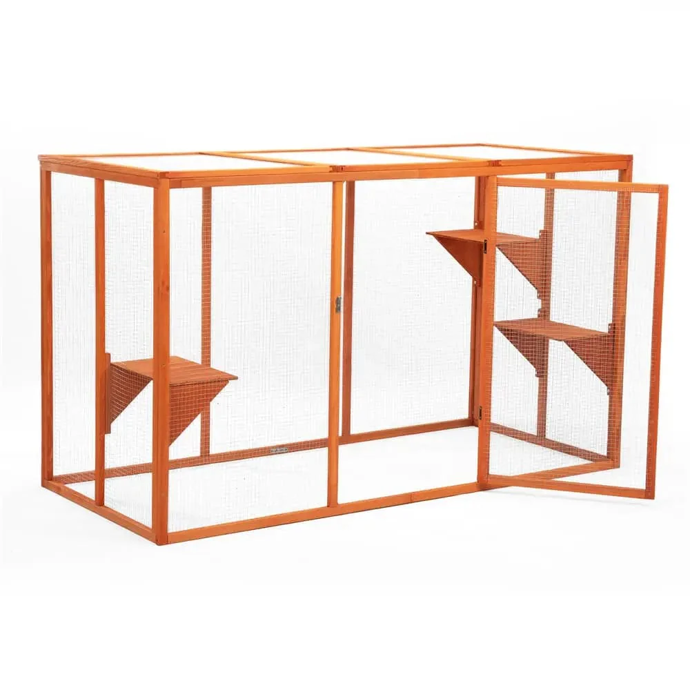 Enclos d'extérieur pour chat Coziwow de 71 po, orange — Jouets pour chiens