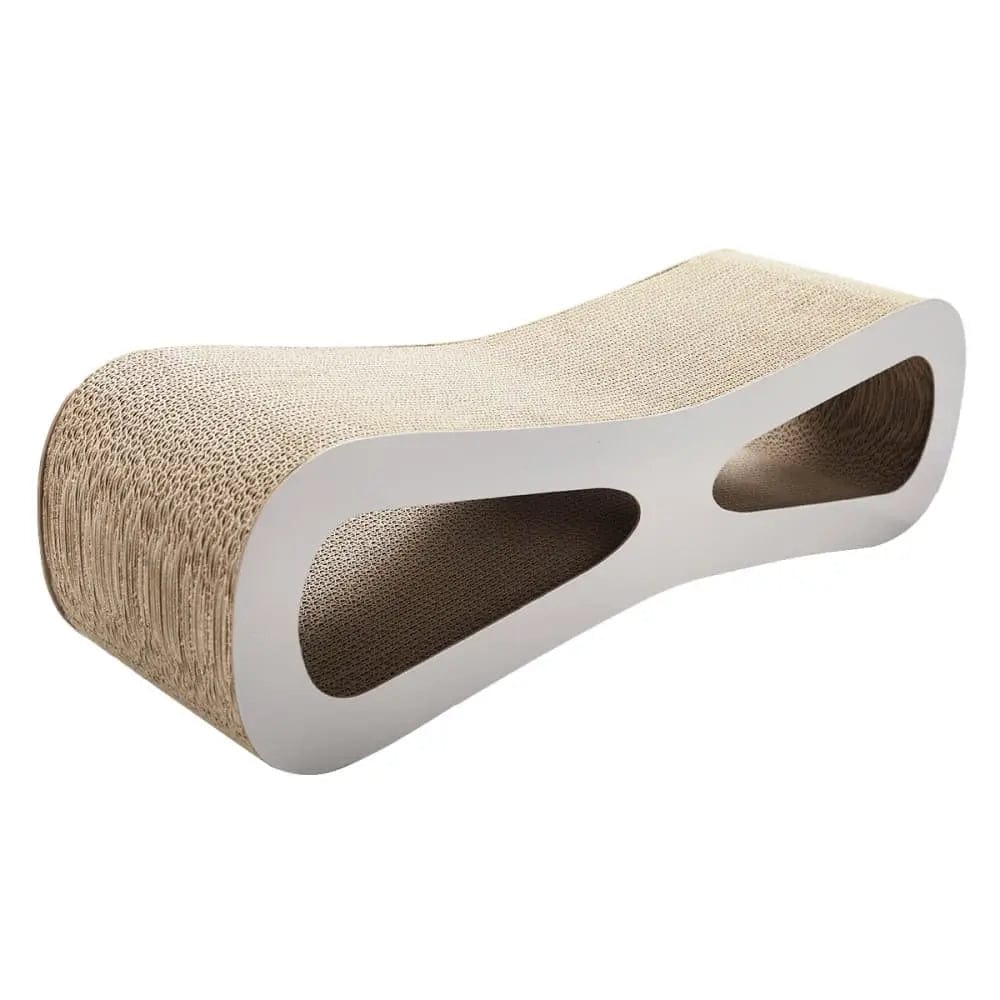 Coziwow 8-Shaped Cat Scratcher Lounge Bed - Natural Wood — Cat Scratching Post