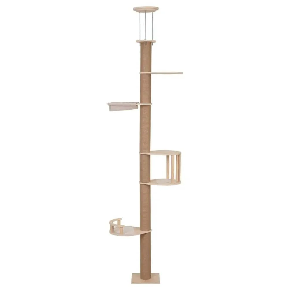Coziwow 87-111''H Floor-to-Ceiling Cat Tree Scratching Post — Cat Tree