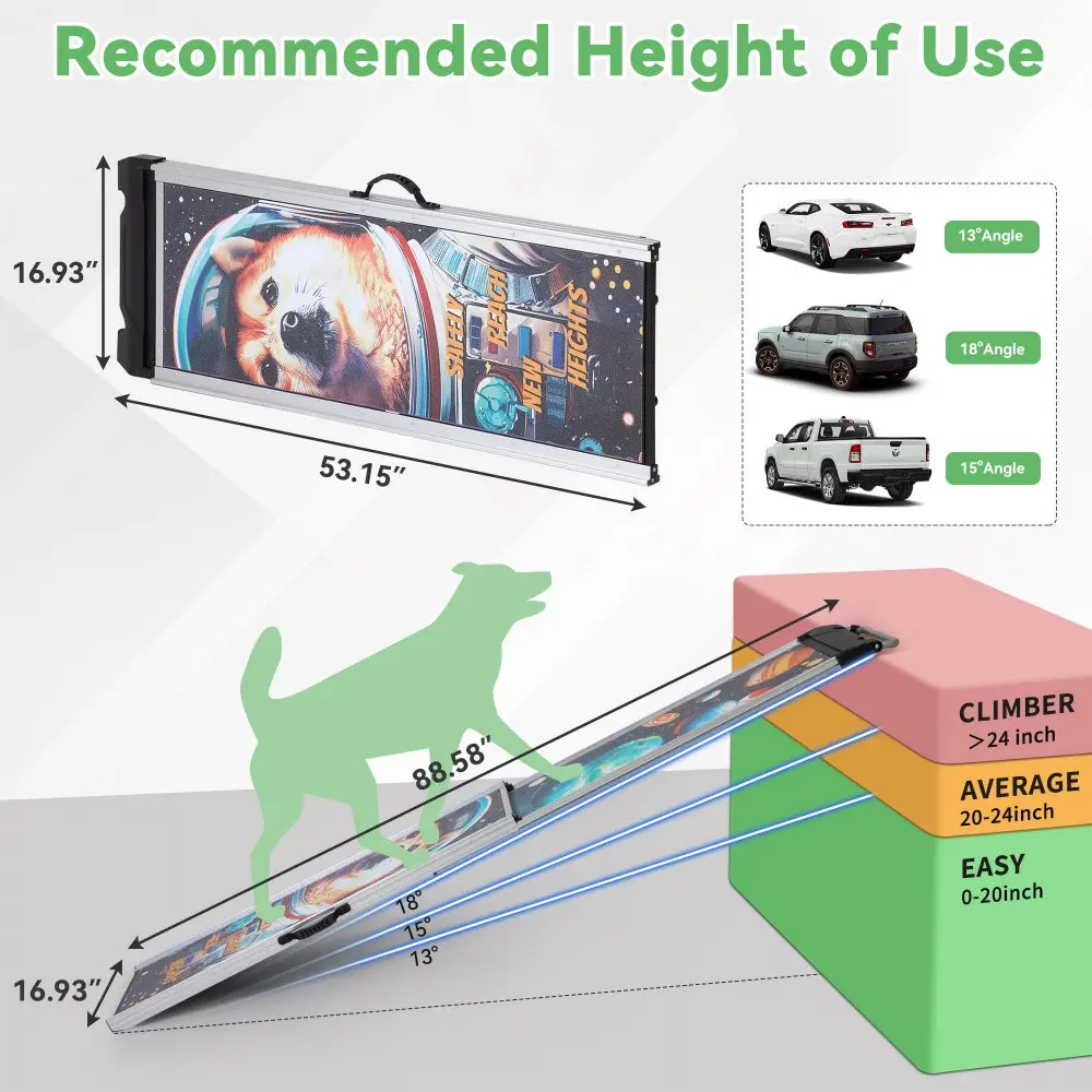 Rampe pour chien Coziwow 63" télescopique en aluminium — Jouets pour chiens