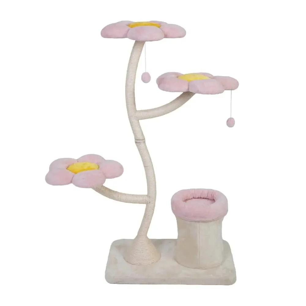 Coziwow 57''H Flower Cat Tree Tower with Condo — Cat Tree