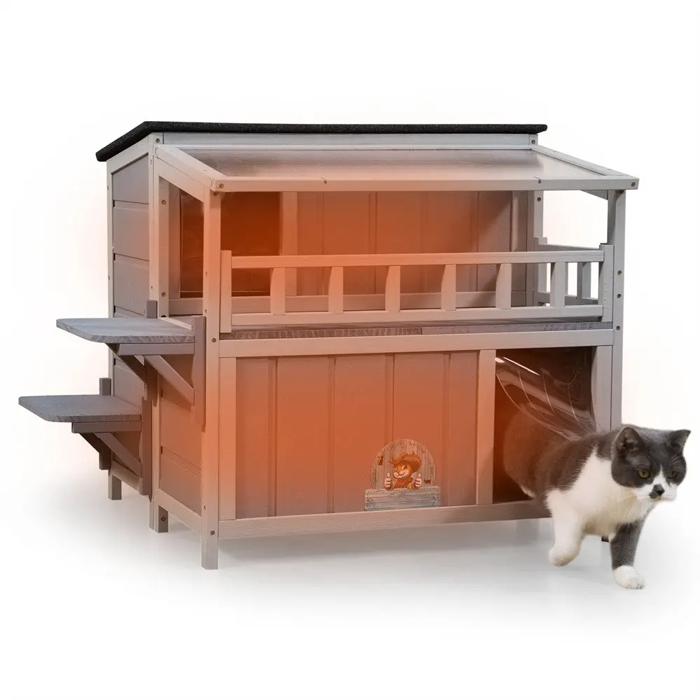 Abri pour chats Coziwow 36"L isolé en bois — Jouets pour chiens