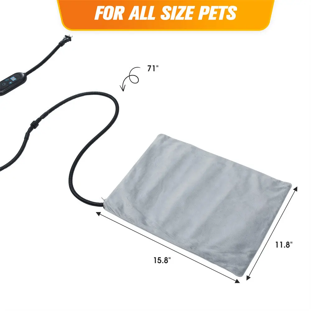 Coziwow Heated Pet Pad with Cover & Temperature Control - 15.8"L × 11.8"W — Dog Toys