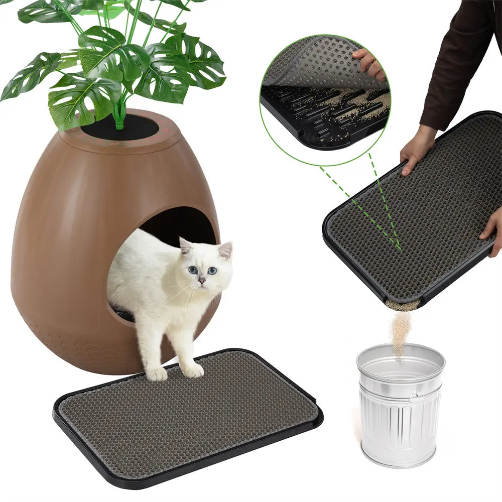 Coziwow 24.2"L x 15.6"W 2-Layer Waterproof Cat Litter Mat — Cat Litter Mat