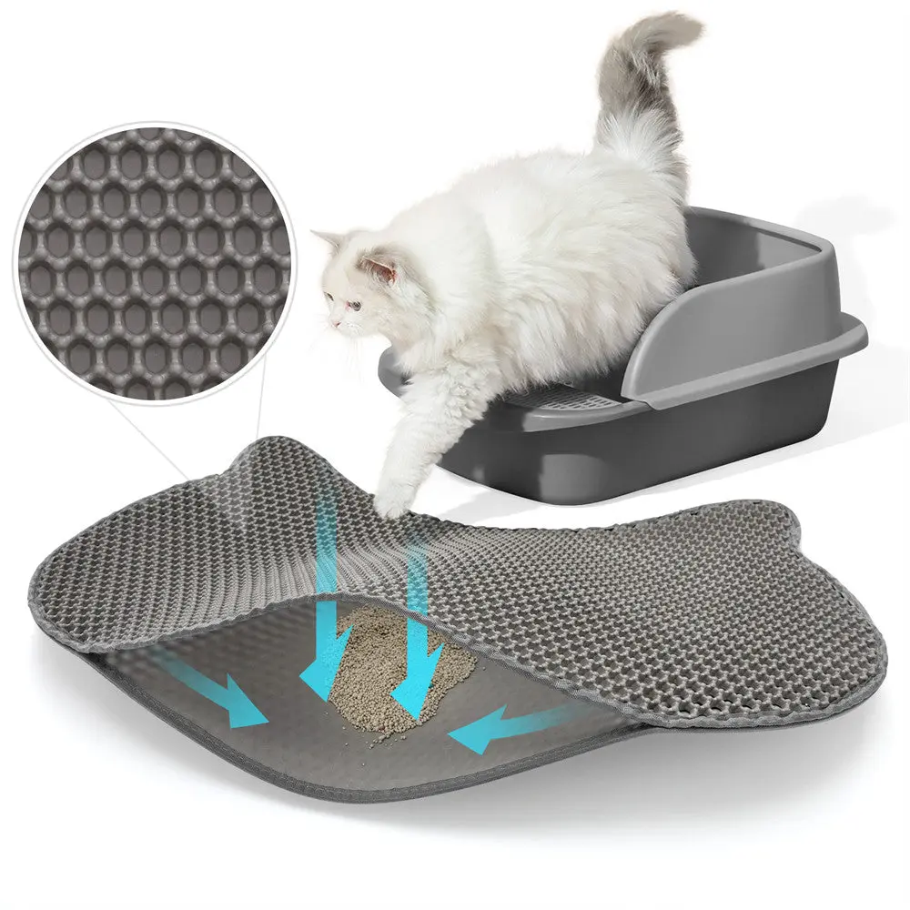 Tapis litière Coziwow 27,05"L x 18,9"L 2 couches — Tapis de litière pour chat