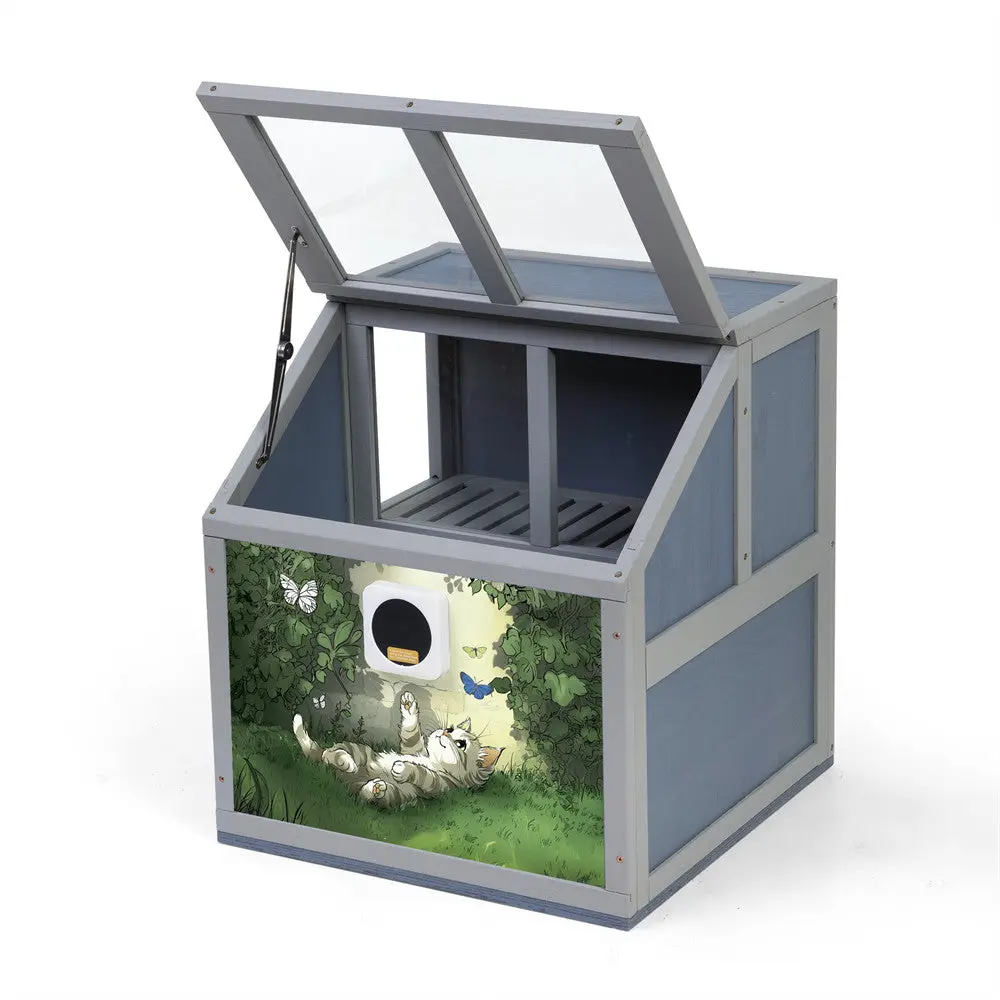 Coziwow Wooden Cat Litter Box Enclosure