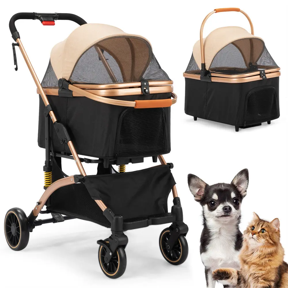 Poussette pour chien 3-en-1 absorbant les chocs Coziwow